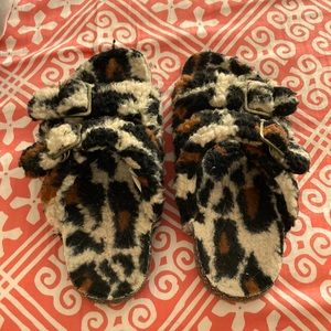 cheetah print slide ons size us 6